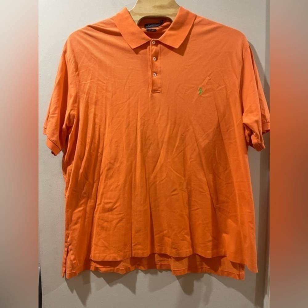 POLO RALPH LAUREN Shirt Mens 4XB Orange‎ Short Sleeve Polo